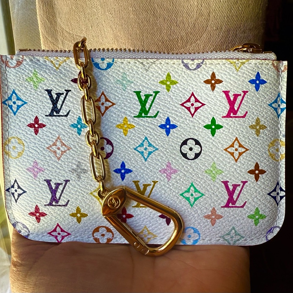 Louis Vuitton Multicolor Wristlet with Gold Hardware